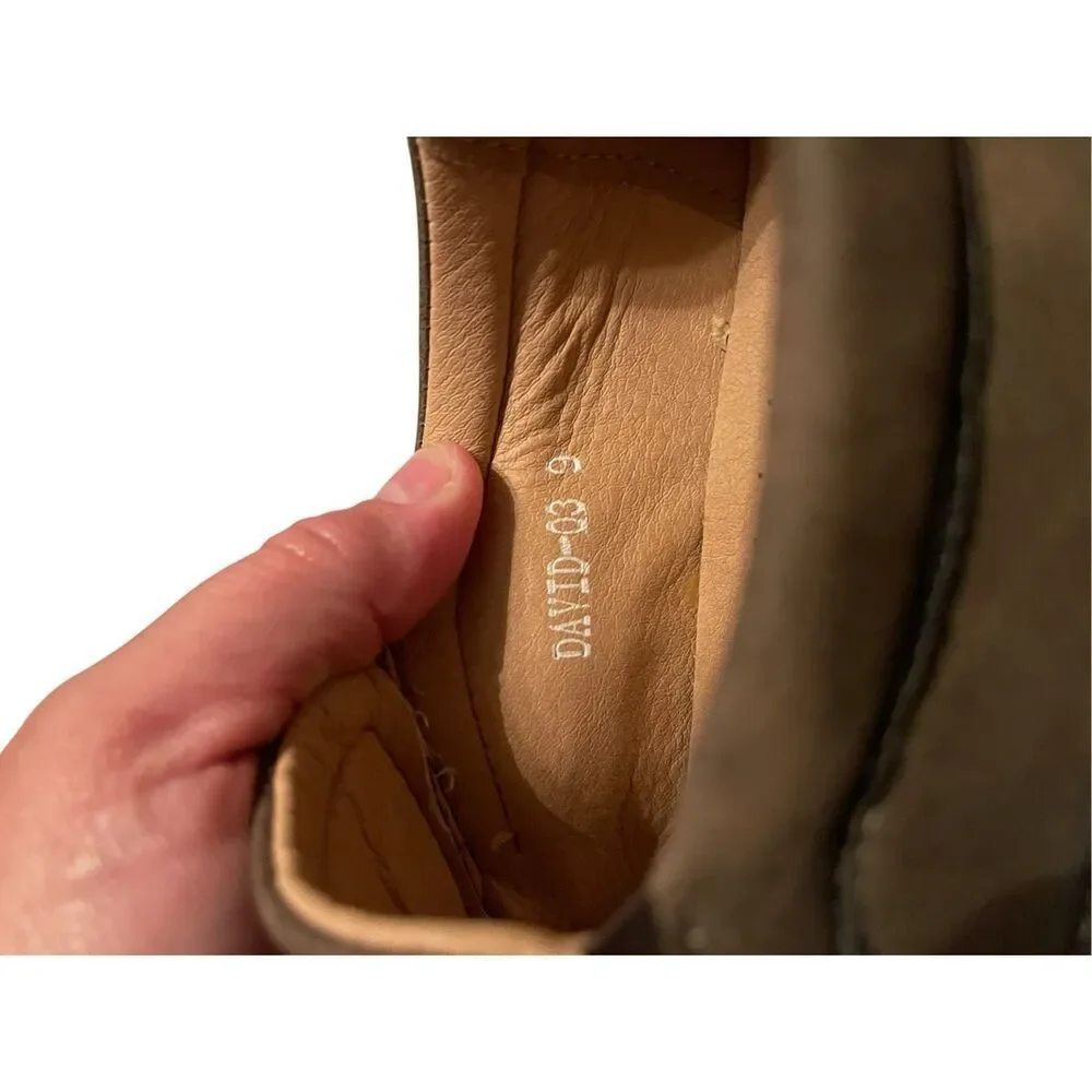 New ARider Mens Brown Comfort Slip-On Suede Loafers Casual Shoes Size 7